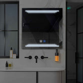 LED Spiegel Quadratisch | Touch-Schalter | Anti-Beschlag-Funktion | Kaltweißes Licht - Reyze Seria Salono Model 7